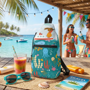Lustige Seaworld-Schultertasche Crossbody Bag
