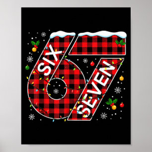 Lustige Sechs Sieben 67 Meme 67 Weihnachten Feiert Poster