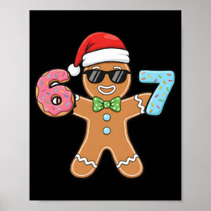 Lustige Sechs Sieben 67 Meme 6 7 Lebkuchen Weihnac Poster