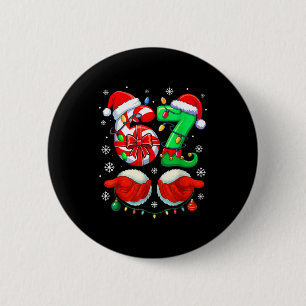 Lustige Sechs Sieben 67 Meme 6 7 Weihnachten Santa Button