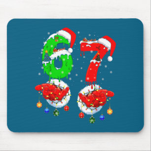 Lustige Sechs Sieben 67 Meme 6 7 Weihnachten Santa Mousepad