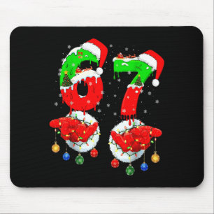 Lustige Sechs Sieben 67 Meme 6 7 Weihnachten Santa Mousepad