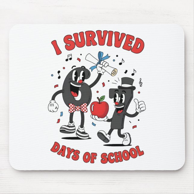 Lustige Sechs Sieben 67 Schul-Meme-Nummern Lehrer  Mousepad (Vorne)