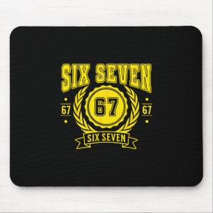 Lustige Sechs Sieben 6 7 67 Meme Gen Alpha Slang J Mousepad
