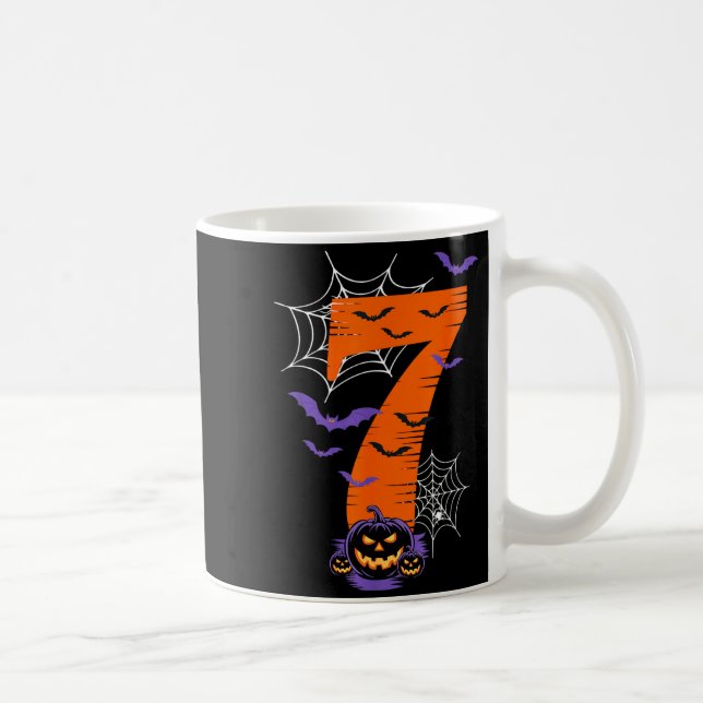 Lustige Sechs Sieben 6 7 Meme Design Paare Hallowe Kaffeetasse (Rechts)