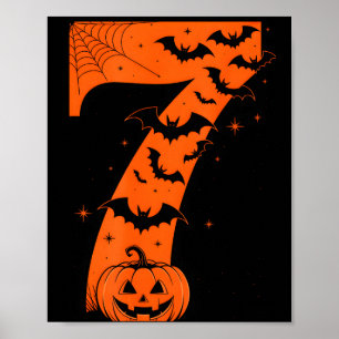 Lustige Sechs Sieben 6 7 Meme Design Paare Hallowe Poster