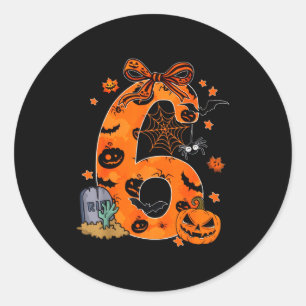 Lustige Sechs Sieben 6 7 Meme Design Paare Hallowe Runder Aufkleber