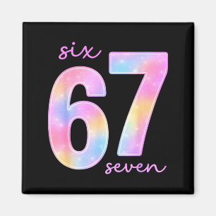 Lustige Sechs Sieben 6 7 Meme Gen Alpha Slang 67 K Magnet