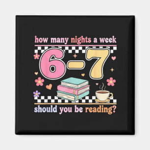 Lustige Sechs Sieben 6 7 Meme Lehrer Design Lesen  Magnet