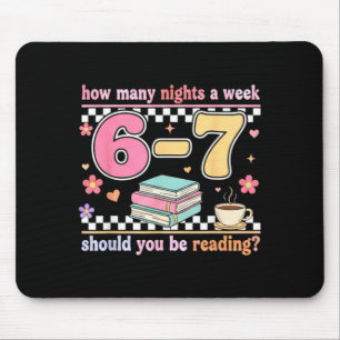 Lustige Sechs Sieben 6 7 Meme Lehrer Design Lesen  Mousepad
