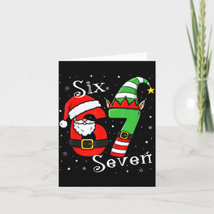 Lustige Sechs Sieben 6 7 Meme Weihnachten Santa El Karte