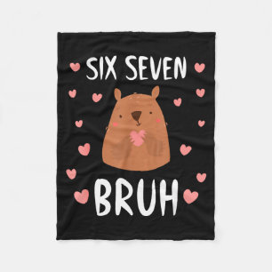Lustige Sechs Sieben Bruh 67 Groundhog Kinder Jung Fleecedecke