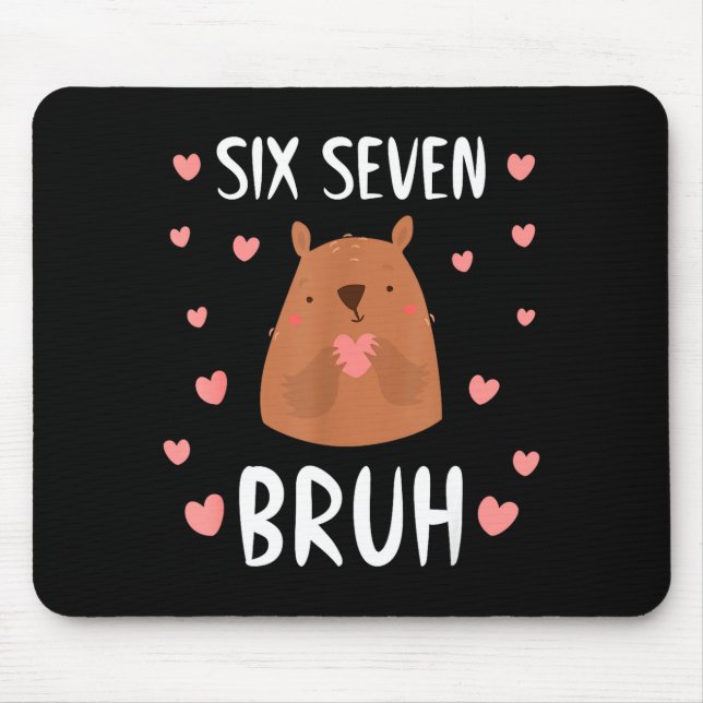 Lustige Sechs Sieben Bruh 67 Groundhog Kinder Jung Mousepad (Vorne)