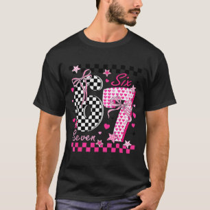 Lustige Sechs Sieben Kokette 6 7 Meme Männer Fraue T-Shirt