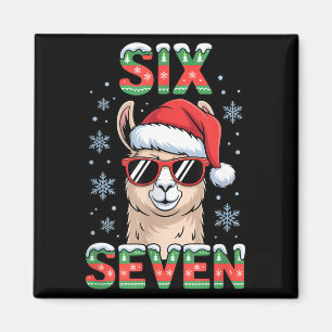 Lustige Sechs Sieben Lama Weihnachten 67 Weihnacht Magnet