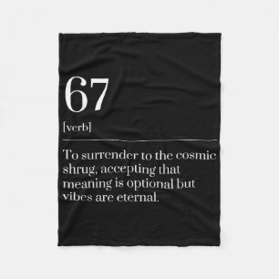 Lustige Sechs Sieben Nummer 67 Meme Wörterbuch Def Fleecedecke