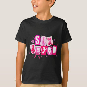 Lustige Sechs Sieben Valentinstag Kokette Schleife T-Shirt