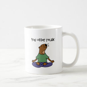 Lustige Seeotter-Yoga-Grafik Tasse