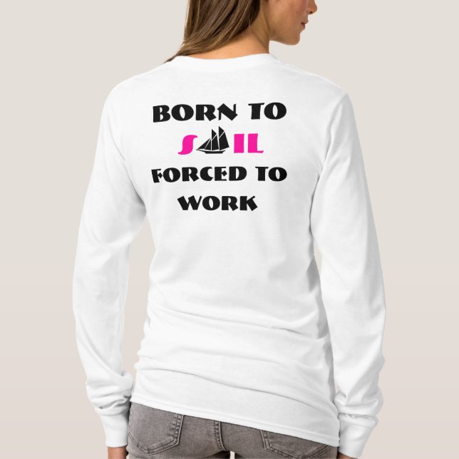 Lustige Segelnboots-Spaßseeleute T-Shirt (Rückseite)