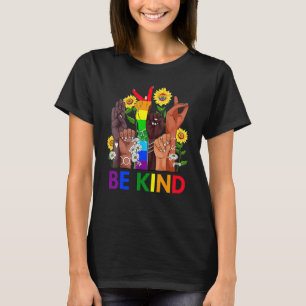 Lustige Sei Nett Zeichen Sprache Hand Sprechende L T-Shirt