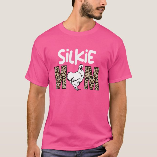 lustige Seidenhühnermutter Leopard T-Shirt (Vorderseite)
