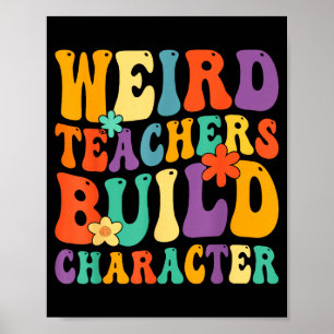 Lustige seltsame Lehrer bilden Charakter Lehrer Poster