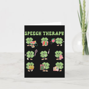 Lustige Shamrock Sprachtherapie St. Patrick's Day Karte