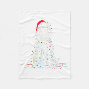 Lustige Sheepadoodle-Weihnachtsgrafik Hundelichter Fleecedecke