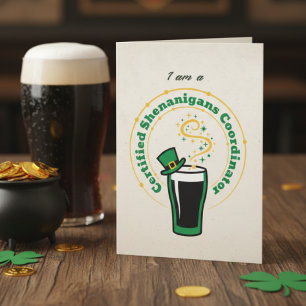 Lustige Shenanigans Trinkkarte – Party Karte