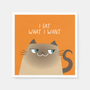Lustige Siamkatze Serviette