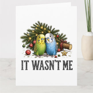 Lustige Sittiche Weihnachten Es war nicht ich Karte