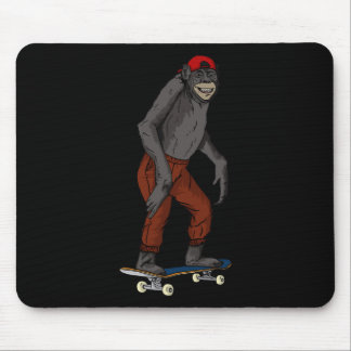 Lustige Skateboard-Affen-Geschenkidee 4 Skate And  Mousepad