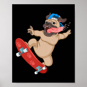 Lustige Skateboarding-Kunst für Jungen Männer Skat Poster
