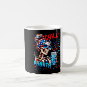 Lustige Skelett-Flagge 4. Juli süß chill theFunn Kaffeetasse