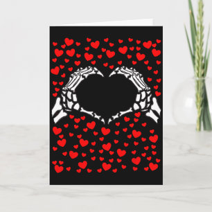 Lustige Skeletthand Herz Liebe Valentinstag Gesche Karte
