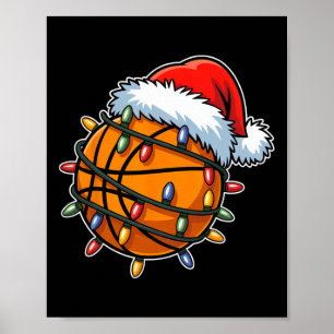 Lustige Skelettspieler Weihnachtslichter Weihnacht Poster