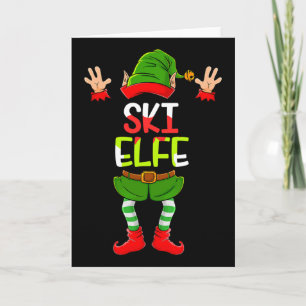 Lustige Skielfen Weihnachtselfen Weihnachten Skifa Karte