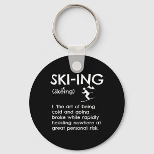 Lustige Skifahren-Definitionsbekleidung Skigeschen Schlüsselanhänger