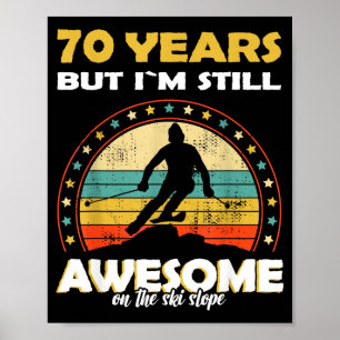 Lustige Skifahren tolles 70. Geburtstag Poster