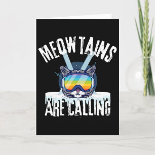 Lustige Skikatzenliebhaber Meowtains rufen LGBTQ S Karte