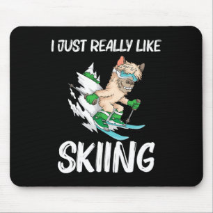 Lustige Skikunst für Männer Frauen Skifahren Frees Mousepad