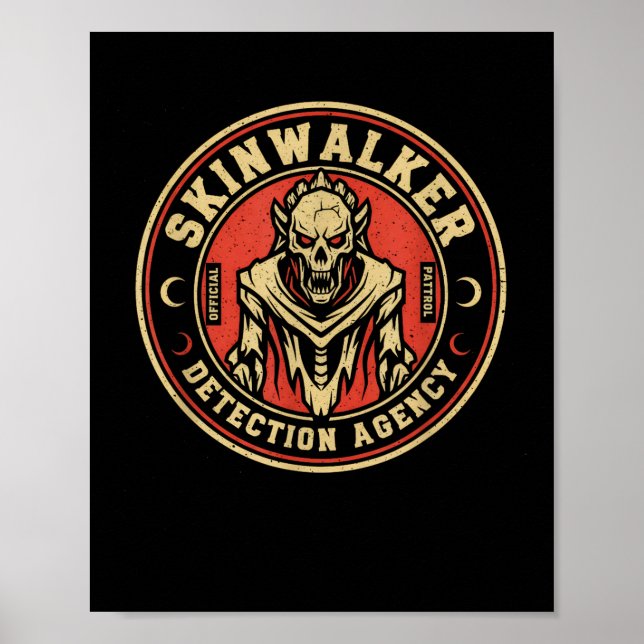 Lustige Skinwalker-Erfassungsagentur Kryptid Skinw Poster (Vorne)
