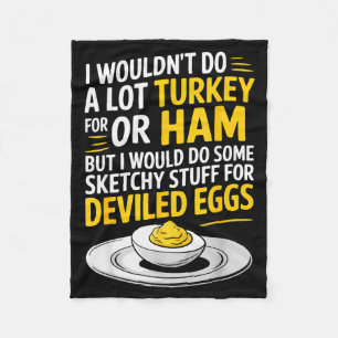 Lustige skizzenhafte Sachen für Deviled Eggs sagen Fleecedecke