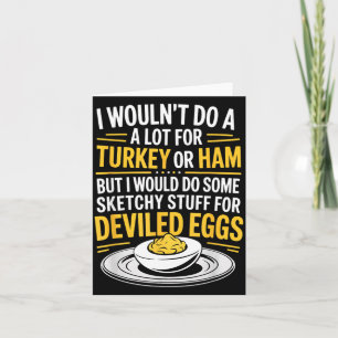 Lustige skizzenhafte Sachen für Deviled Eggs sagen Karte