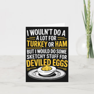 Lustige skizzenhafte Sachen für Deviled Eggs Sagen Karte