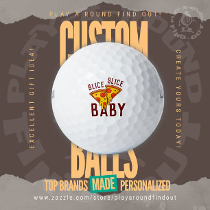 Lustige "Slice Slice, Baby" Pizza-Witze Wilson Ult Golfball
