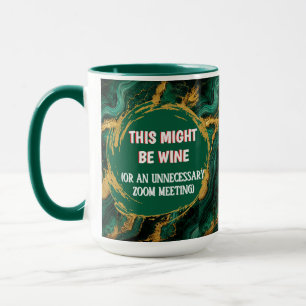Lustige Smaragd-Malachit-Gold-Unternehmens-Zoom-Zi Tasse