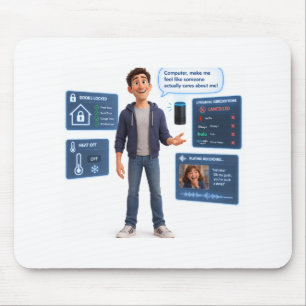 Lustige Smart-Home-Automatisierung-Tech-Mauspad Mousepad