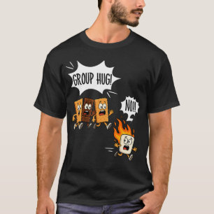 Lustige Smores Gruppenumarmung Camping Lagerfeuer T-Shirt