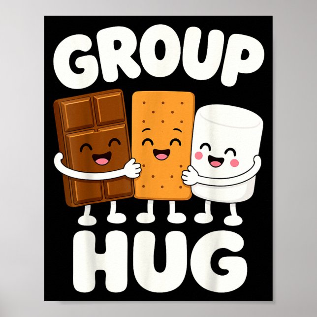 Lustige S'mores-Marshmallow-Lagerfeuer  Poster (Vorne)